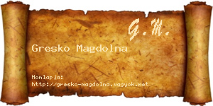 Gresko Magdolna névjegykártya
